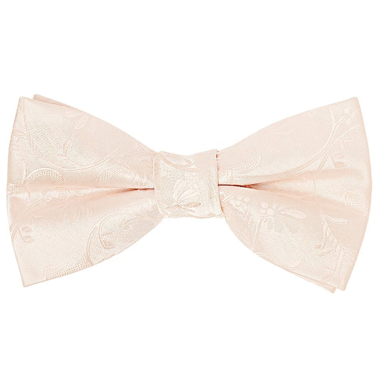 Pre Tied Blush Floral Boys Bow Tie Age 18 Months-3 Years