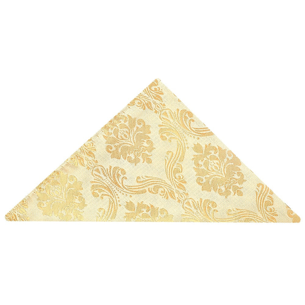 Caramel Paisley Skinny Mens Tie And Pocket Square Set 5