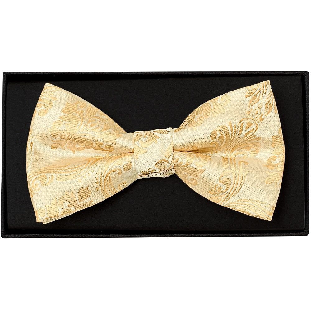 Caramel Paisley Handmade Mens Bow Tie 1