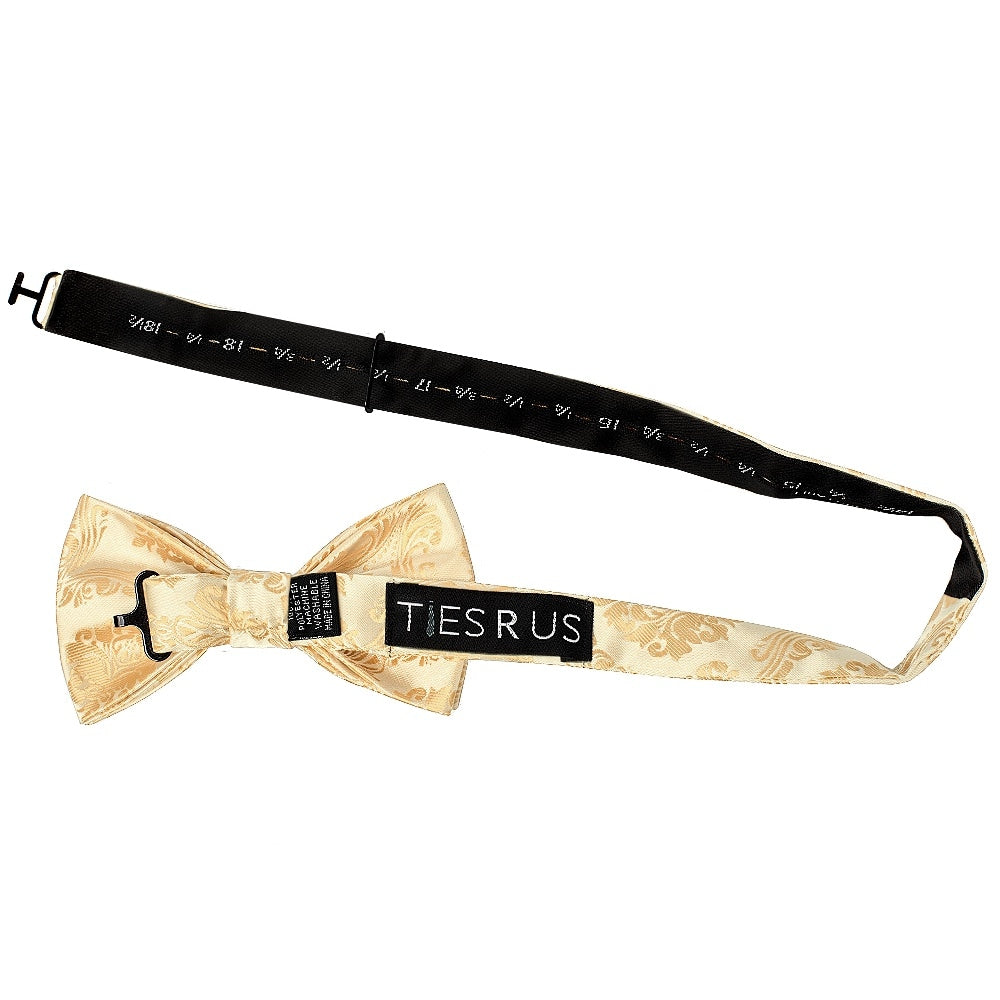 Caramel Paisley Handmade Mens Bow Tie 2