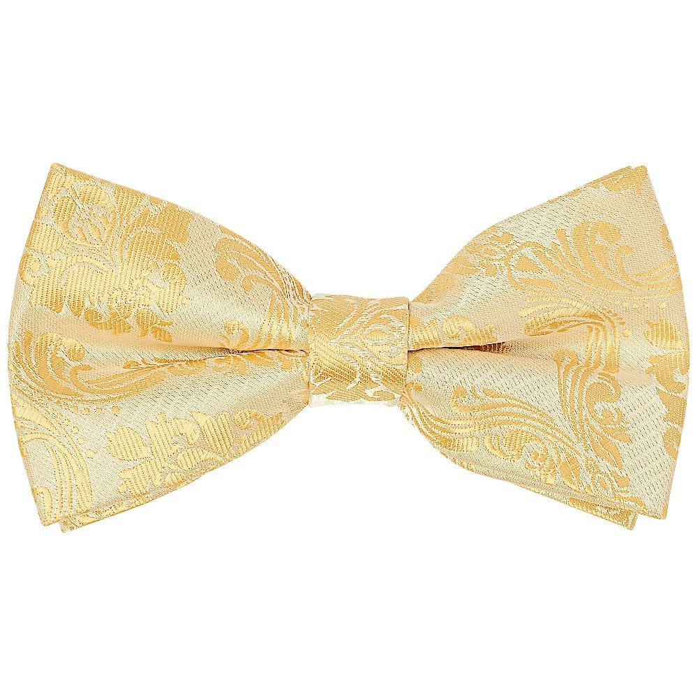 Pre Tied Caramel Paisley Boys Bow Tie Age 4 7 1