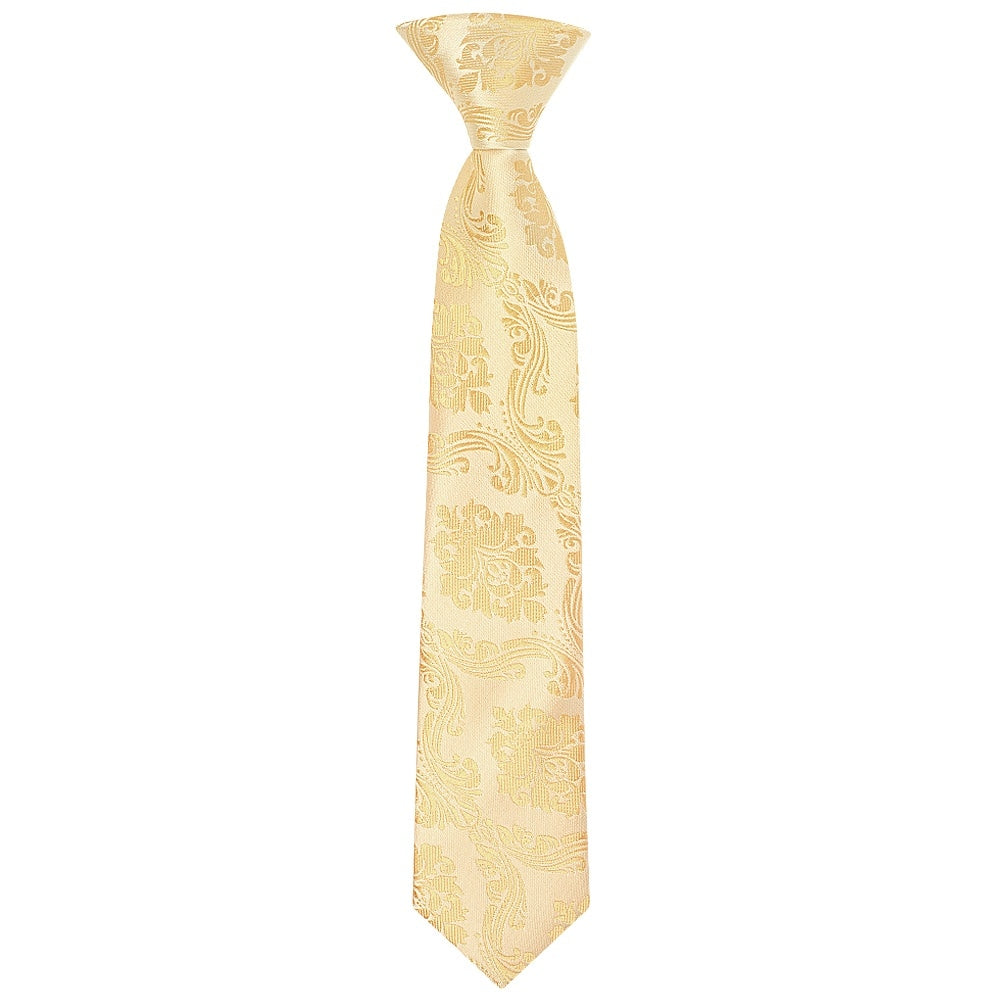 Pre Tied Caramel Paisley Boys Tie Age 4 7 1