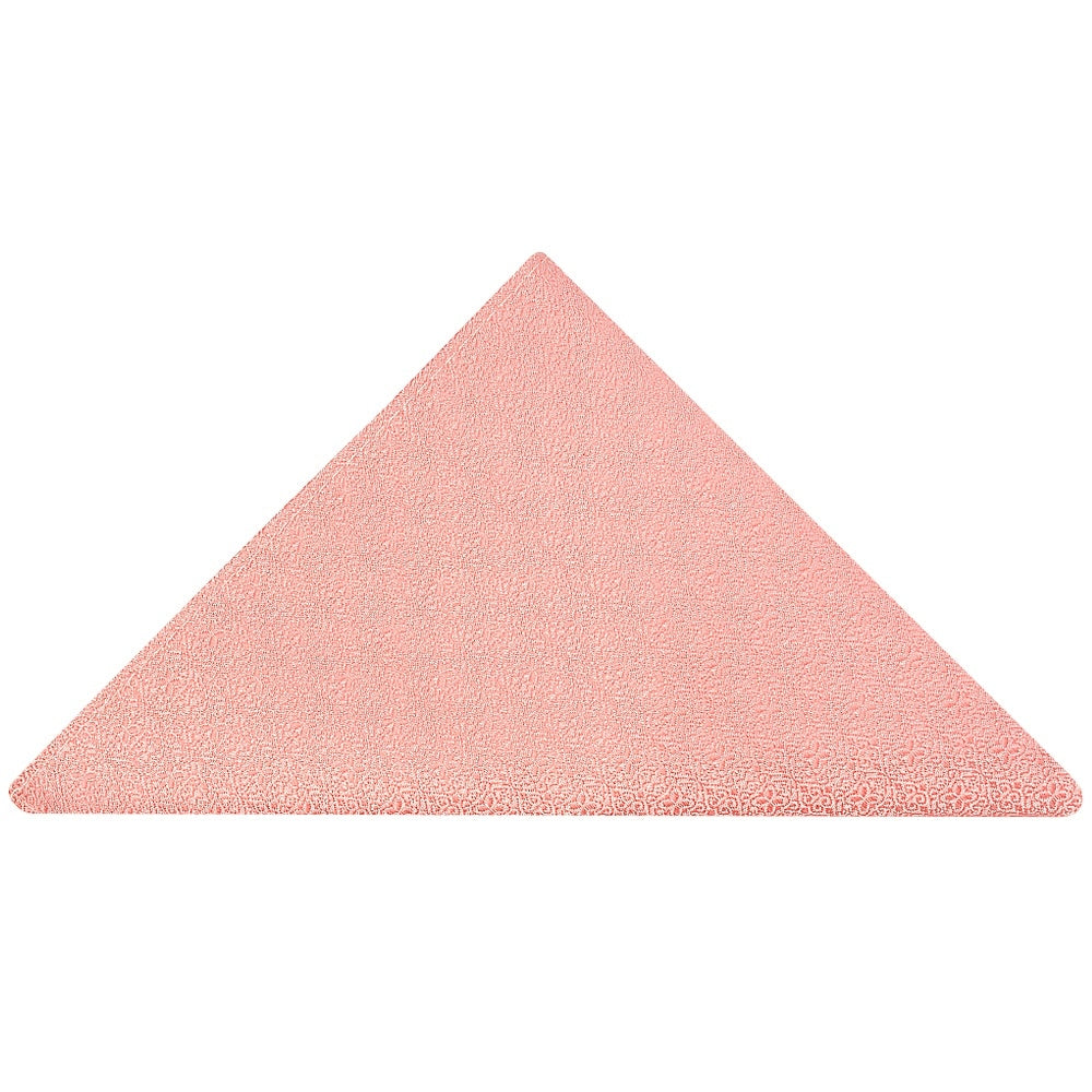 Pink Self Floral Textured Silk Pocket Square 1