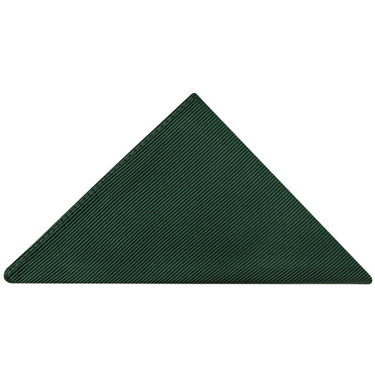 Bottle Green Silk Twill Pocket Square 1