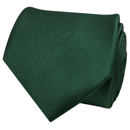 Bottle Green Silk Twill Classic Mens Tie