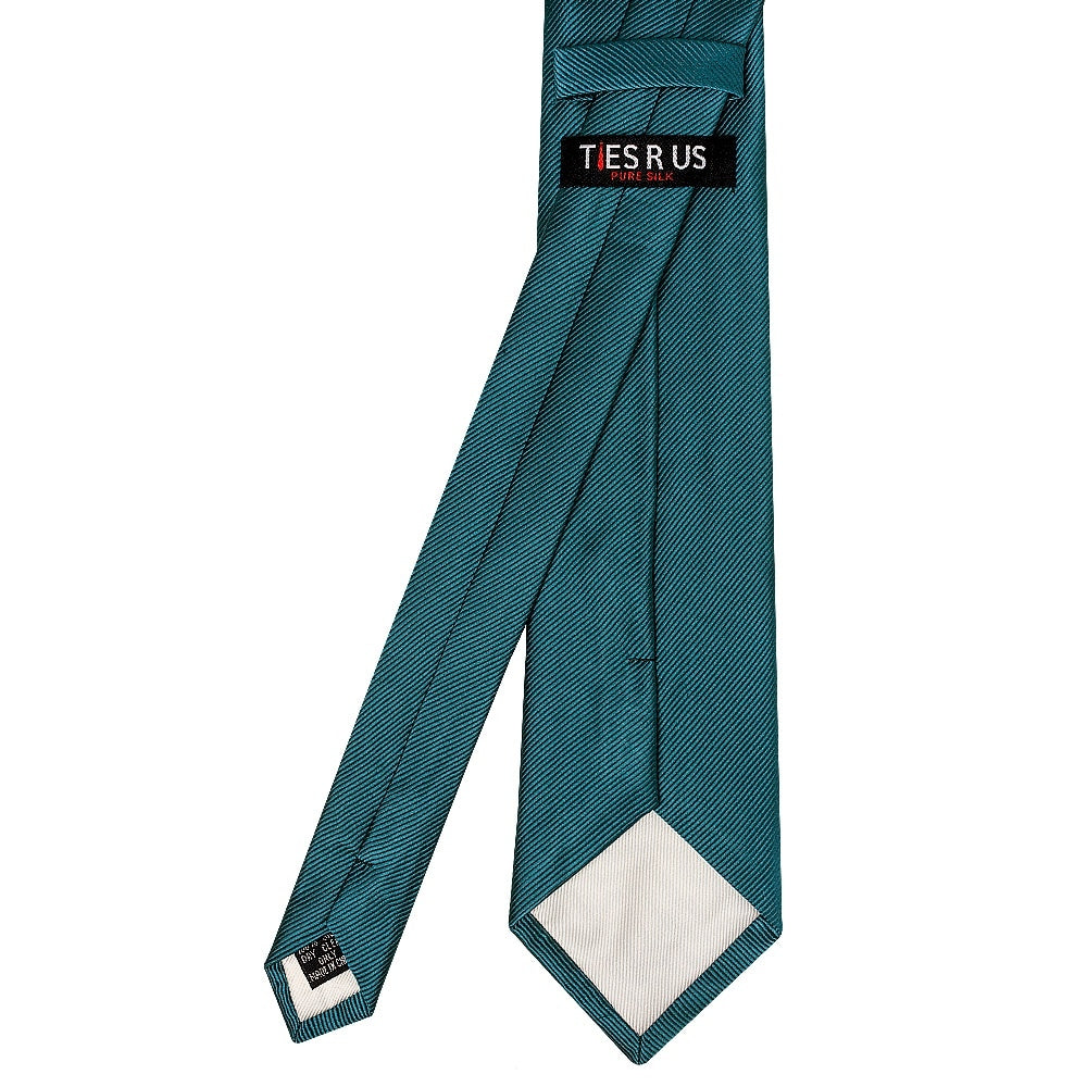 Teal Silk Twill Silk Classic Mens Tie And Pocket Square Set 5