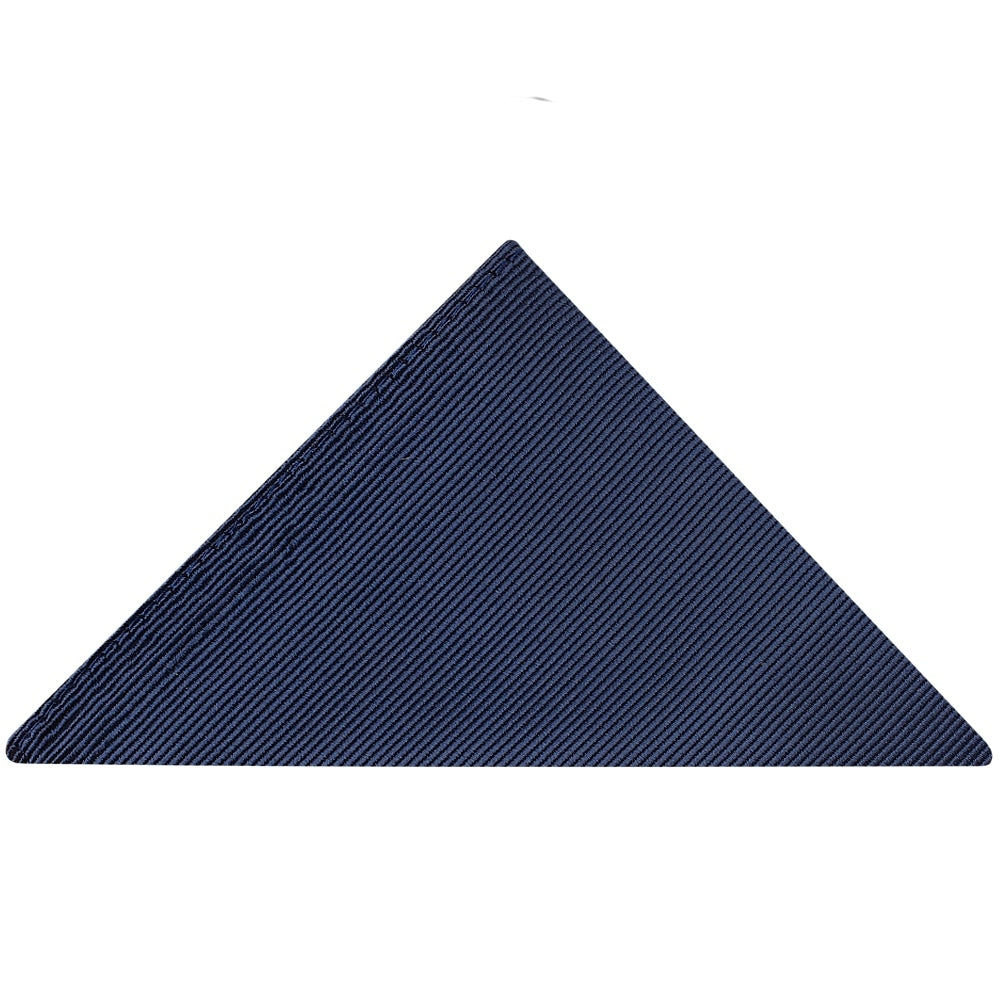 French Navy Silk Twill Pocket Square 1