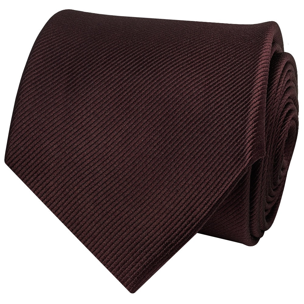 Burgundy Silk Twill Classic Mens Tie 3