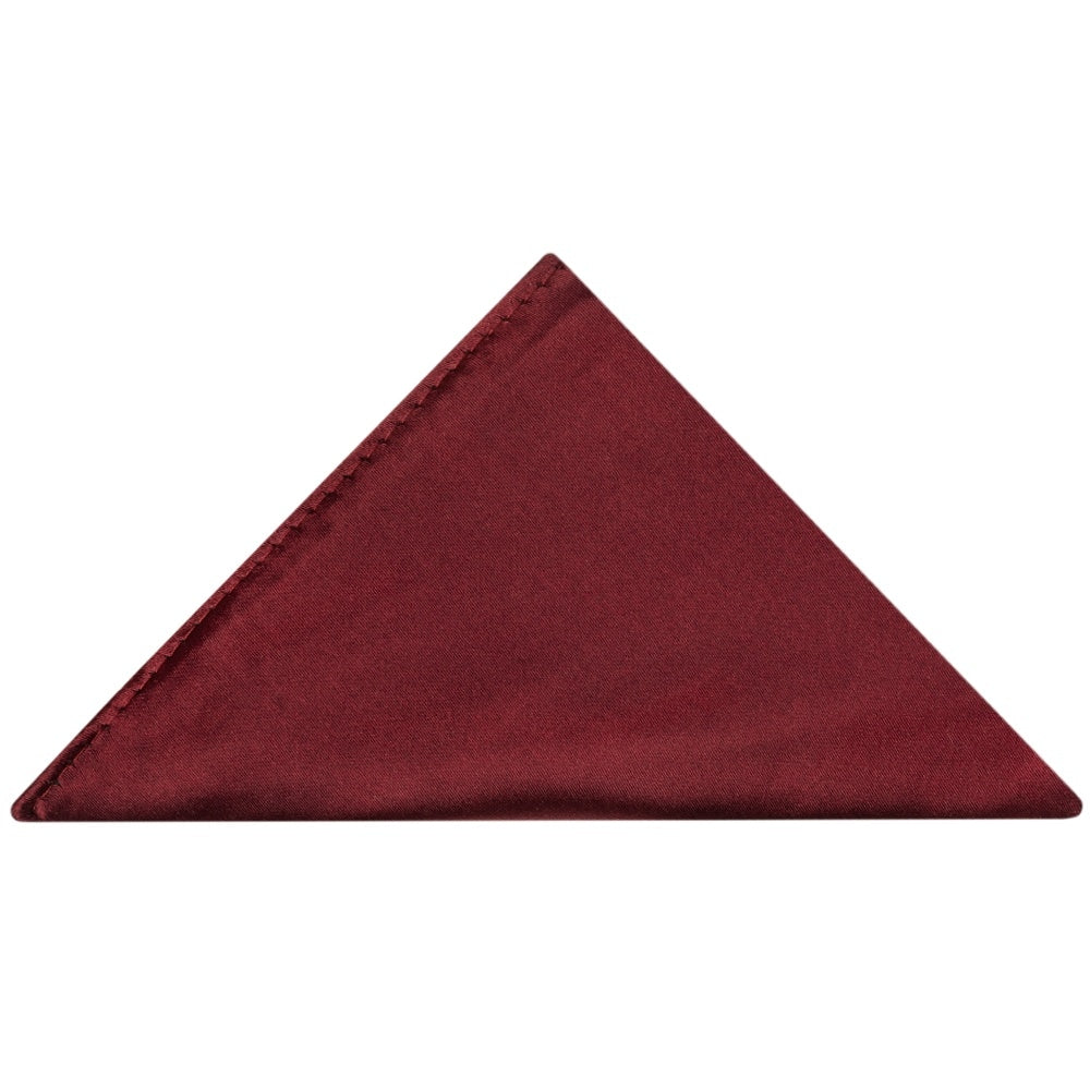 Burgundy Satin Mens Cravat Tie And Pocket Square Set 4