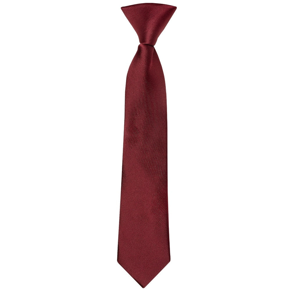 Pre Tied Burgundy Satin Boys Tie And Pocket Square Set Age 4 7 2