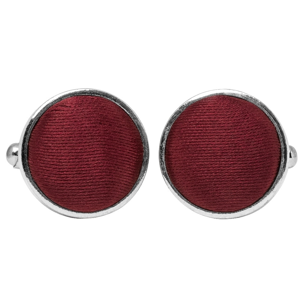Plain Burgundy Cufflinks 1