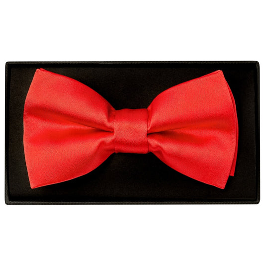 Handmade Bright Red Mens Bow Tie 1