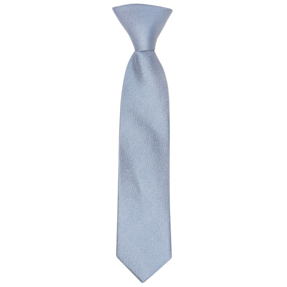 Pre Tied Dusty Blue Silk Boys Tie Age 4 7 1