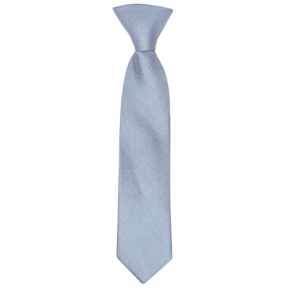 Pre Tied Dusty Blue Silk Boys Tie And Pocket Square Set Age 4 7 2