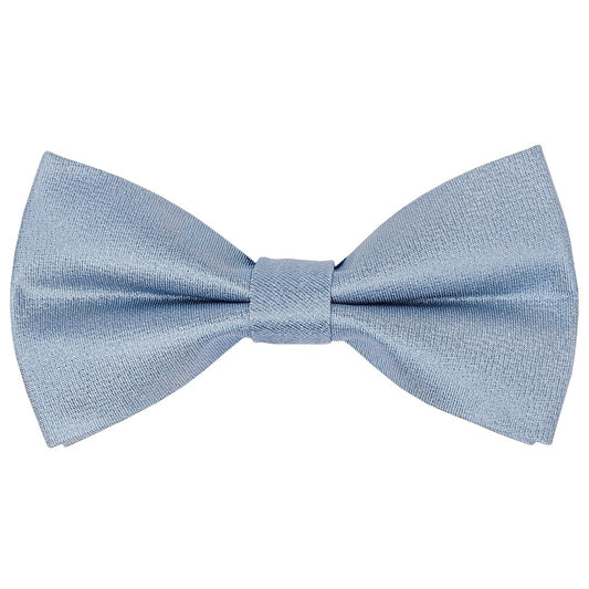 Pre Tied Dusty Blue Silk Boys Bow Tie Age 4 7 1