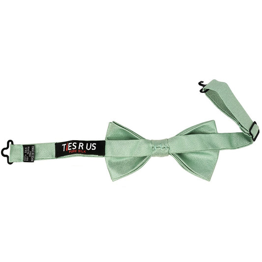 Pre Tied Sea Grass Silk Boys Bow Tie Age 8 11 2