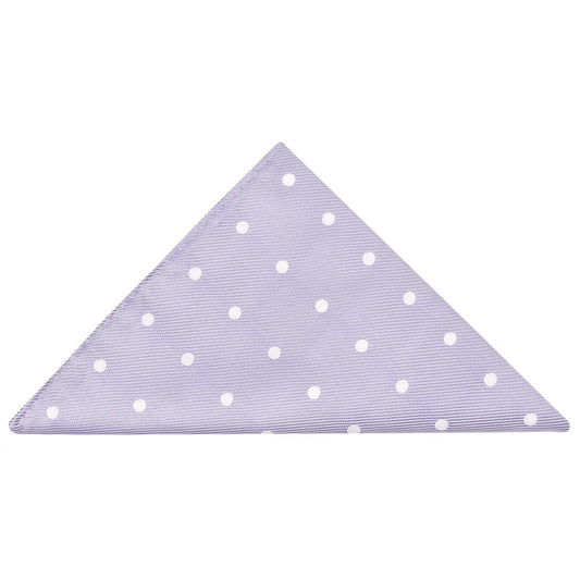 Lilac Large White Spot Pocket Square 1