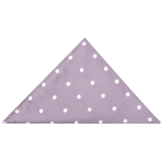 Light Mauve Large White Spot Pocket Square 1