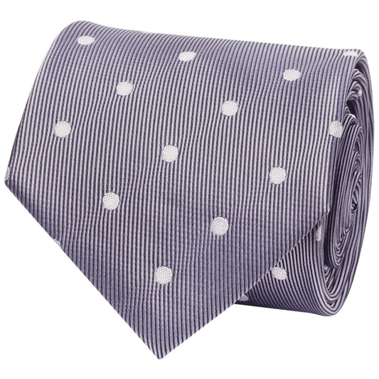 Mauve Large White Spot Classic Mens Tie 2