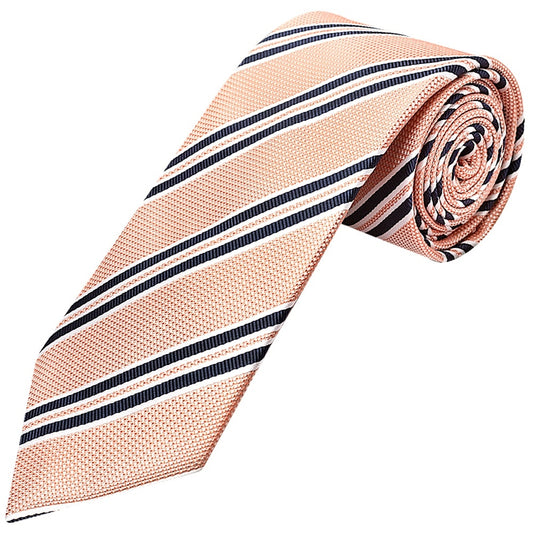 Pink Twin Stripe Classic Mens Tie 1