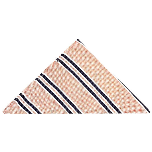Pink Twin Stripe Pocket Square 1