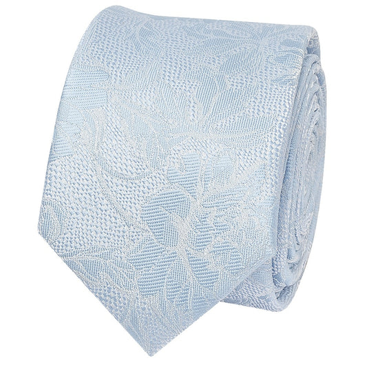 Blue Flower Skinny Mens Tie