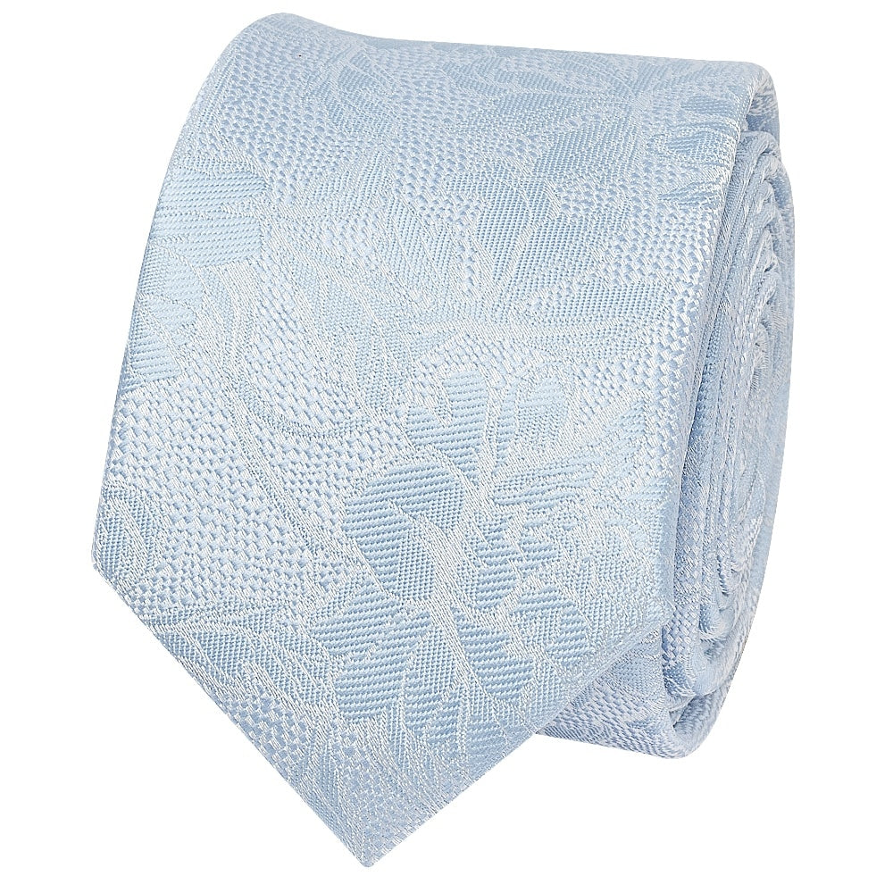 Blue Flower Skinny Mens Tie 2