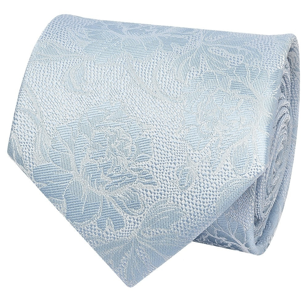 Blue Flower Classic Mens Tie And Pocket Square Set 3