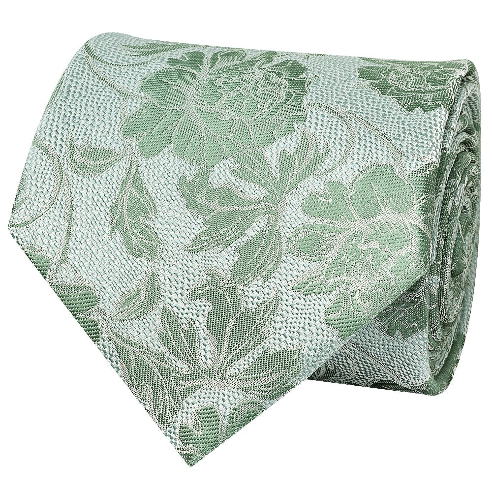 Green Flower Classic Mens Tie 2