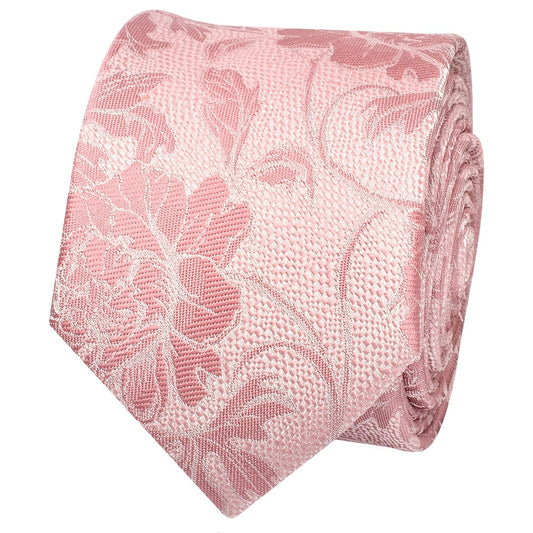 Rose Flower Skinny Mens Tie 2