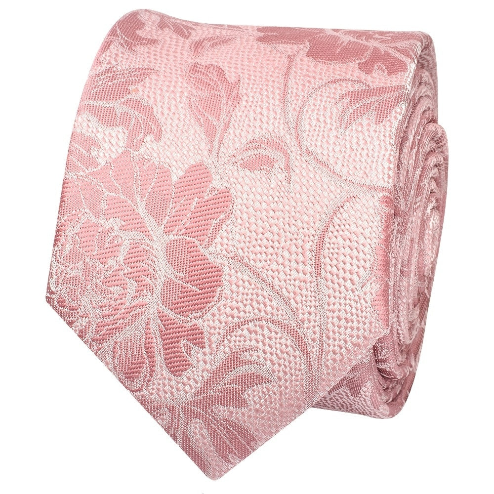 Rose Flower Skinny Mens Tie And Pocket Square Set 3