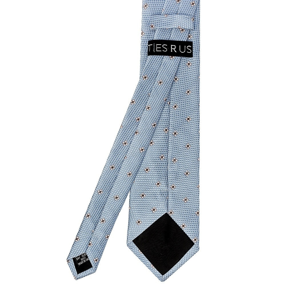 Blue Petal Classic Mens Tie And Pocket Square Set 4