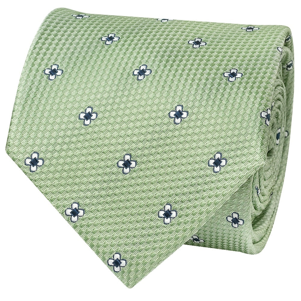 Green Petal Classic Mens Tie 2