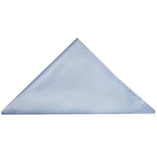 Plain Dusty Blue Satin Pocket Square 1