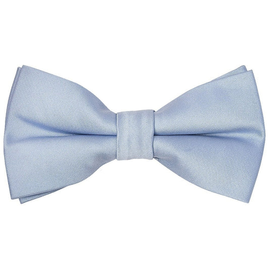 Pre Tied Dusty Blue Satin Boys Bow Tie Age 18 Months 3 Years 1