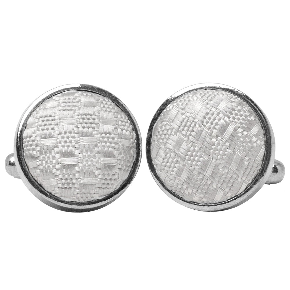 Silver Textured Cufflinks P4872 1