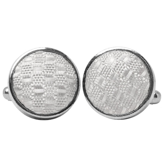 Silver Textured Cufflinks P4872 1
