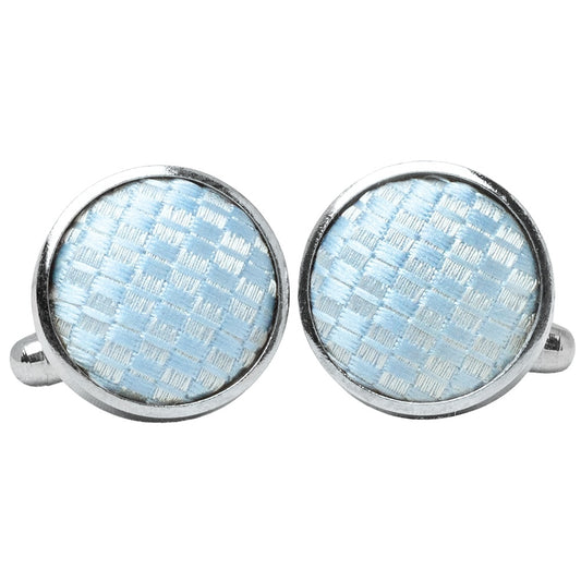 Sky Blue Textured Cufflinks 1