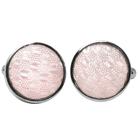 Blush Textured Cufflinks 1