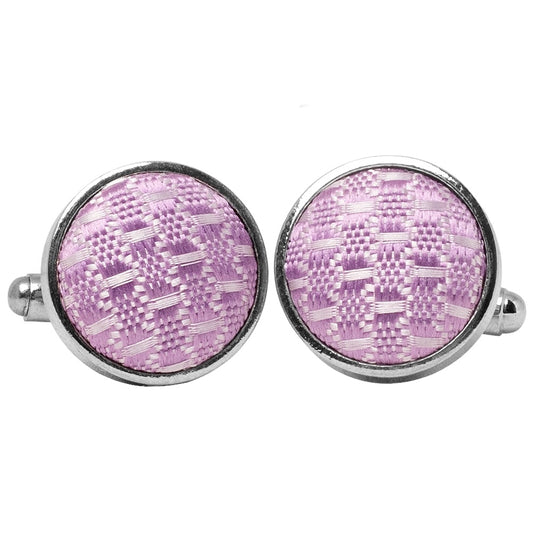 Lavender Textured Cufflinks 1