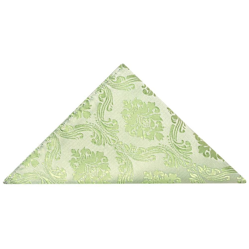 Pre Tied Sage Green Paisley Boys Bow Tie And Pocket Square 4