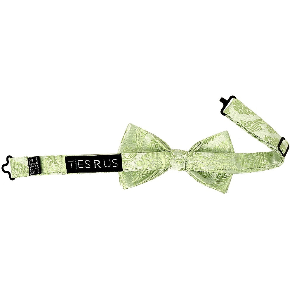Pre Tied Sage Green Paisley Boys Bow Tie Age 18 Months 3 Years 2