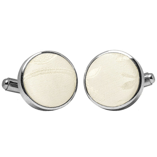 Ivory Floral Cufflinks