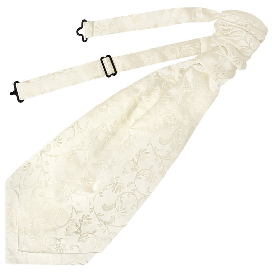 Ivory Floral Mens Cravat Tie