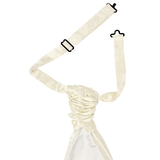 Ivory Floral Mens Cravat Tie 2