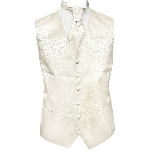 Ivory Floral Waistcoat 1