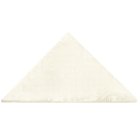 Ivory Paisley Pocket Square 1