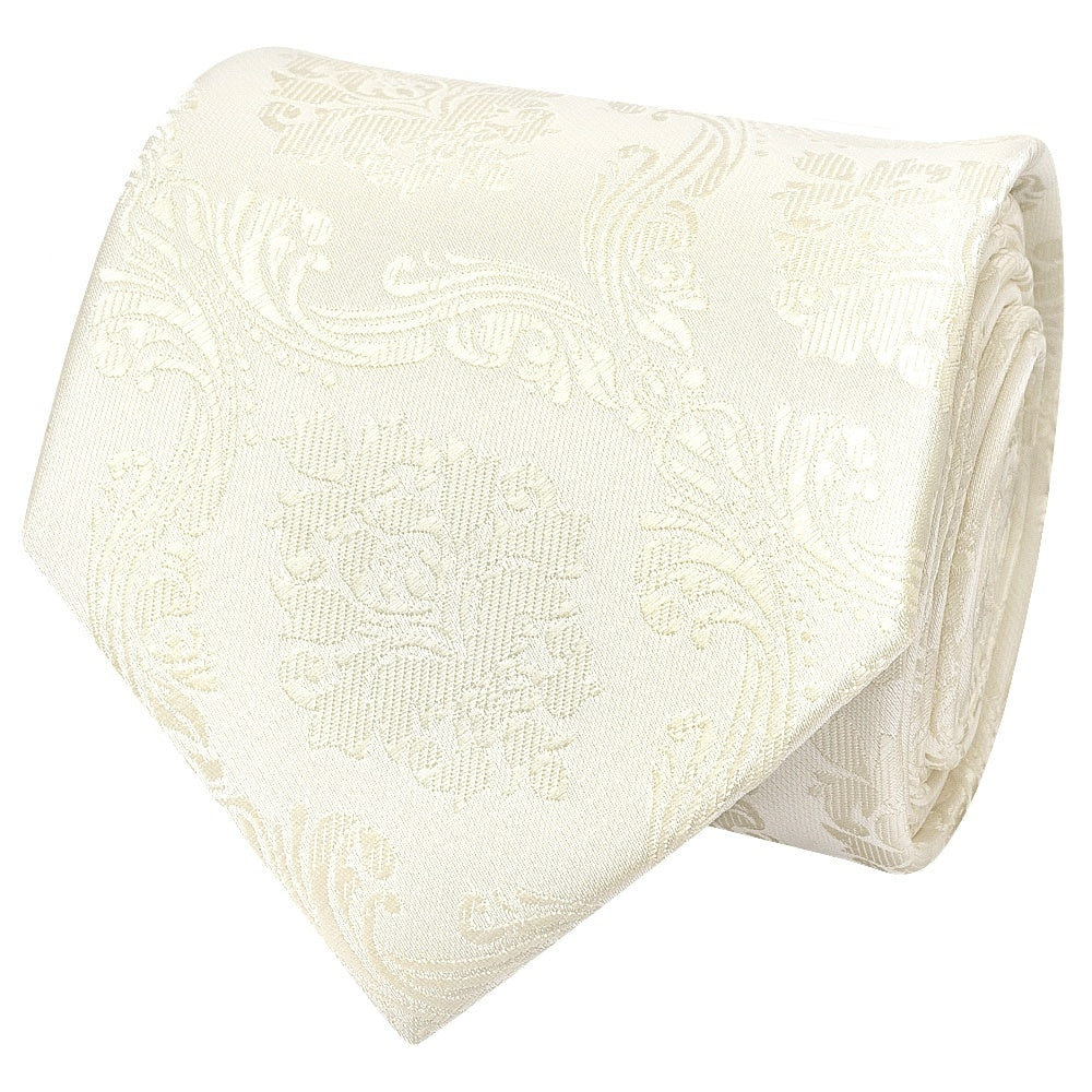Ivory Paisley Classic Mens Tie 3
