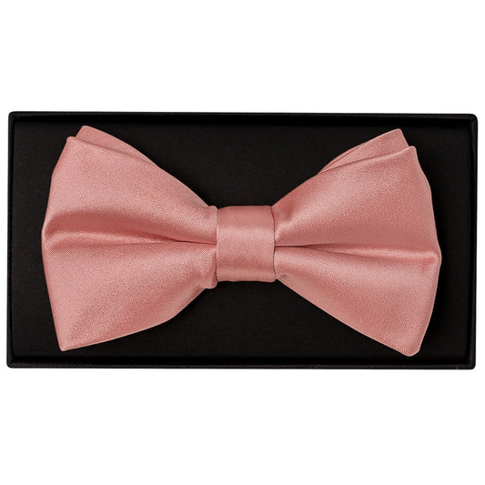 Plain Rose Gold Handmade Mens Bow Tie 1