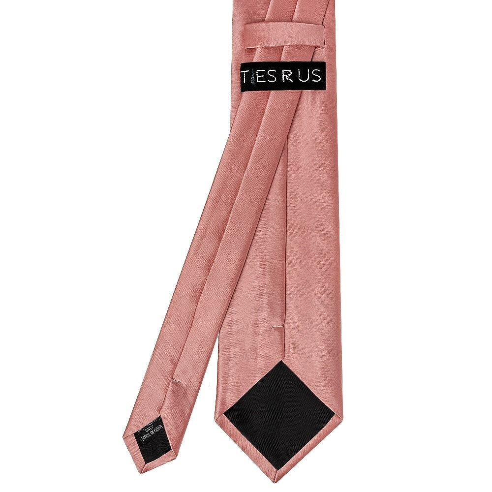 Rose Gold Satin Classic Mens Tie And Pocket Square Set 5